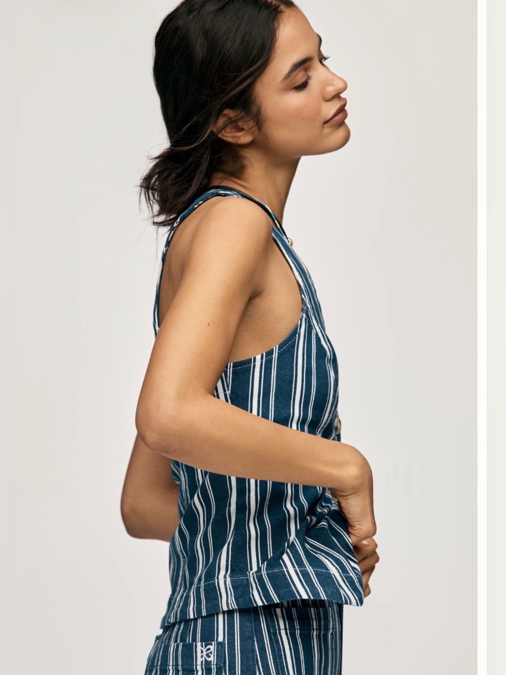 ✨ Anthropologie Halsey Slim Button-Front Vest Sz XL - Picture 3 of 7